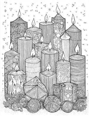 Free Candle Coloring Pages - 9