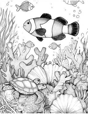 Free Clownfish Coloring Pages - 9