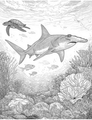 Free Hammerhead Shark Coloring Pages - 9