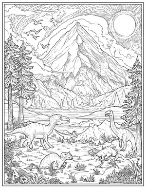 Free Mountain Coloring Pages - 9