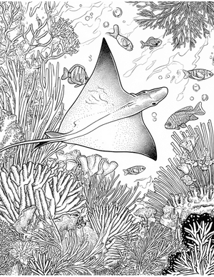 Free Electric Ray Coloring Pages - 9