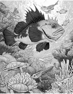 Free Anglerfish Coloring Pages - 9