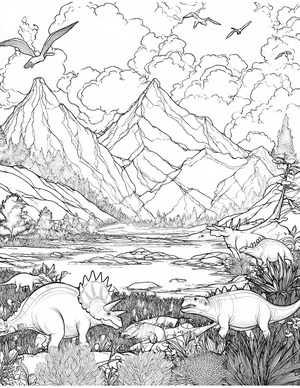 Free Mountain Coloring Pages - 10