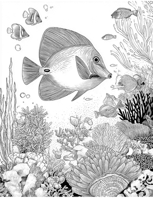 Free Blue Tang Coloring Pages - 10