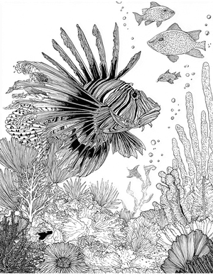 Free Lionfish Coloring Pages - 10
