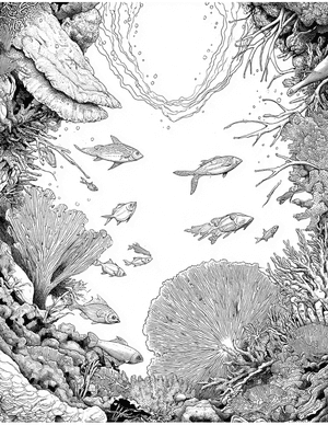 Free Coral Polyp Coloring Pages - 10