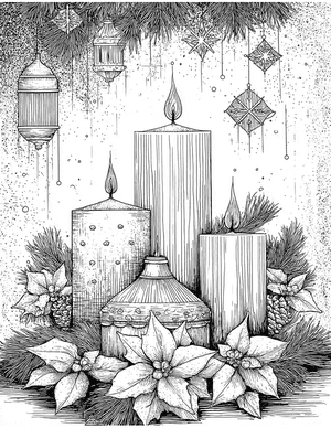 Free Candle Coloring Pages - 11