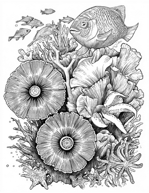 Free Coral Polyp Coloring Pages - 11