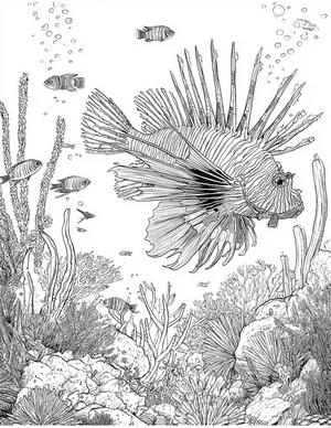 Free Lionfish Coloring Pages - 11