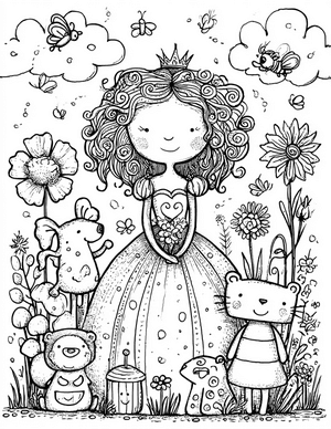 Free Princess Doll Coloring Pages - 0