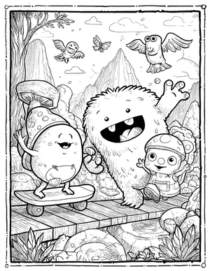 Free Monster Kid Coloring Pages - 0
