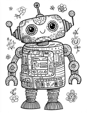 Free Robot Animal Coloring Pages - 0