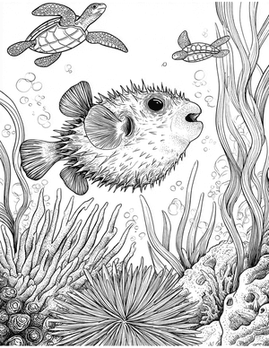 Free Pufferfish Coloring Pages - 0