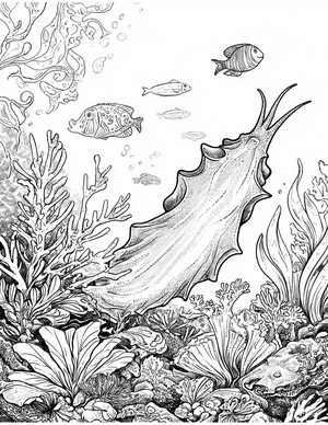 Free Sea Cucumber Coloring Pages - 0