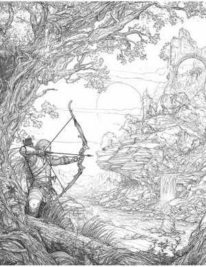 Free Crossbow Coloring Pages - 0