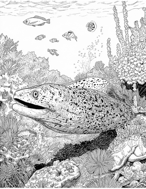 Free Moray Eel Coloring Pages - 0