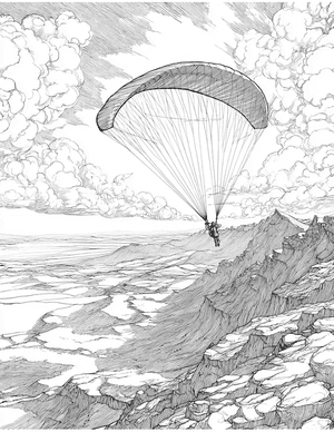 Free Paragliding Coloring Pages - 0