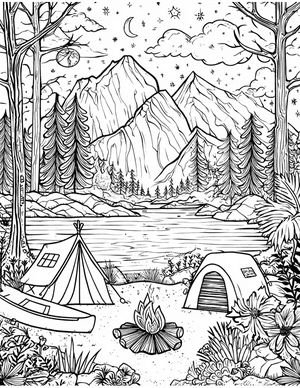 Free Camp Coloring Pages - 0
