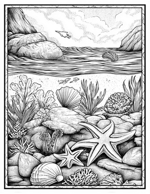 Free Tide Pool Coloring Pages - 0