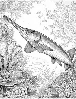 Free Paddlefish Coloring Pages - 0