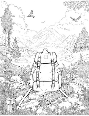Free Rucksack Coloring Pages - 1