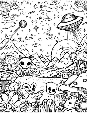 Free Alien Baby Coloring Pages - 1