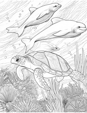 Free Ocean Creature Coloring Pages - 1