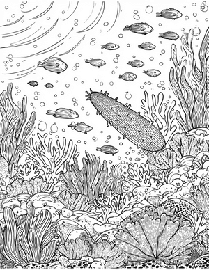 Free Sea Cucumber Coloring Pages - 1