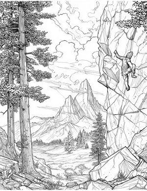 Free Bouldering Coloring Pages - 1
