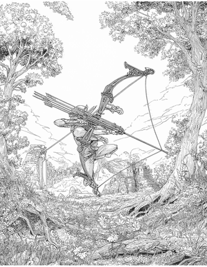Free Crossbow Coloring Pages - 1