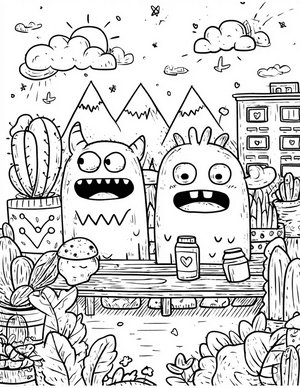 Free Monster Kid Coloring Pages - 3