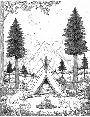 Free Bivouac Coloring Pages - 1