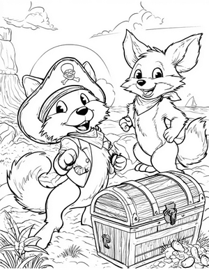 Free Pirate Animal Coloring Pages - 2