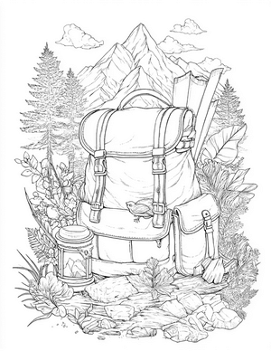 Free Rucksack Coloring Pages - 2