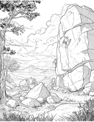 Free Bouldering Coloring Pages - 2