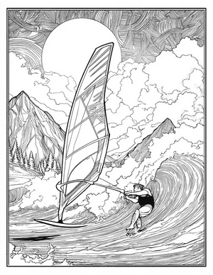 Free Windsurfing Coloring Pages - 2