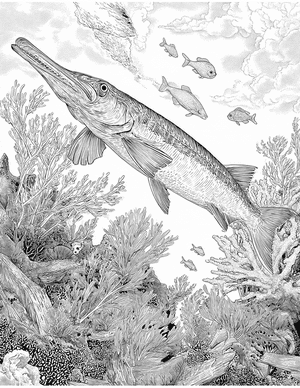 Free Paddlefish Coloring Pages - 2
