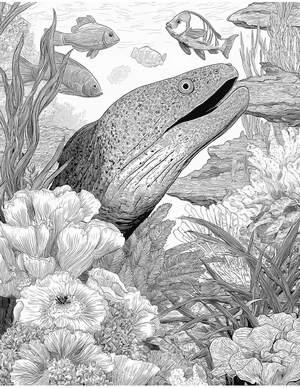 Free Moray Eel Coloring Pages - 2