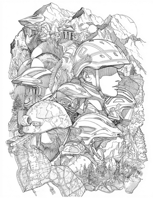 Free Helmet Coloring Pages - 2