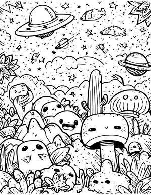 Free Alien Baby Coloring Pages - 3