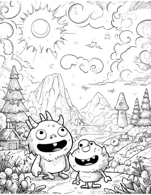 Free Monster Kid Coloring Pages - 5
