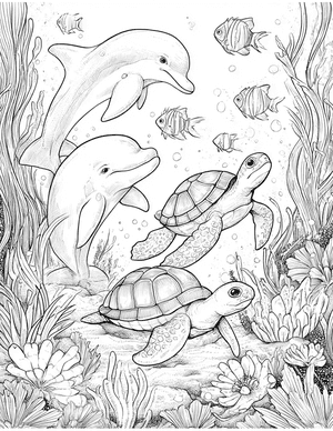 Free Ocean Creature Coloring Pages - 3