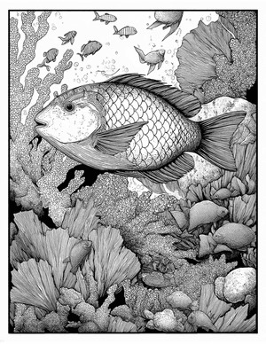 Free Parrotfish Coloring Pages - 3