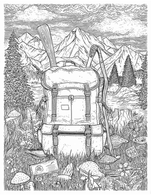 Free Rucksack Coloring Pages - 3