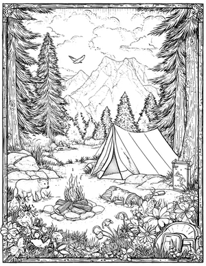 Free Bushcraft Coloring Pages - 3