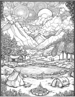 Free Camp Coloring Pages - 3