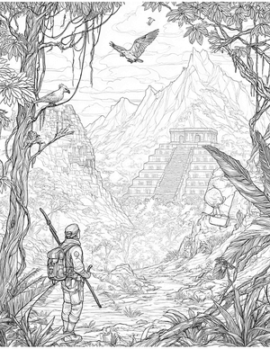 Free Explorer Coloring Pages - 3