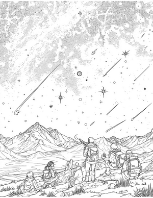 Free Stargazing Coloring Pages - 4