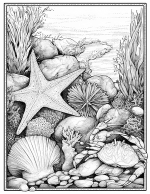 Free Tide Pool Coloring Pages - 3