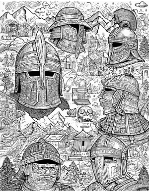 Free Helmet Coloring Pages - 3